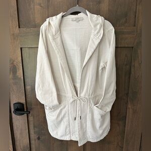 Ann Taylor Loft Women’s Hooded Cotton Tunic Jacket